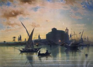 ESPANHA - VISTA SEVILHA - EL GUADALQUIVIR - 1867 de Friedrich Eibner