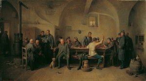 Soldados na cantina de Friedrich Friedländer Ritter von Malheim