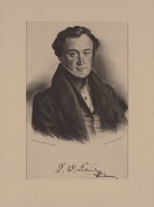 Retrato do Compositor Jan Kalivoda 1801-1866 de Friedrich Gustav Schlick