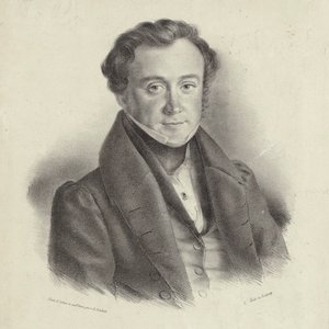 Retrato do compositor Johann Wenzel Kalliwoda 1801-1866. de Friedrich Gustav Schlick