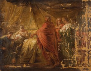 Agamémnon leva Briseida para a tenda de Aquiles de Friedrich Heinrich Fuger