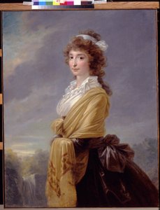 Portrait de la comtesse Elisabeth von Thun Hohenstein (1764-1806) - Peinture de Heinrich Friedrich Fueger (1751-1818), huile sur toile