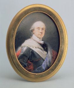 Retrato do príncipe Charles Nicholas Othon de Nassau-Siegen, 1790 (wc e guache sobre marfim) de Friedrich Heinrich Fuger