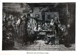 Recrutamento para o Exército da Silésia, 1882 de Friedrich Hiddemann