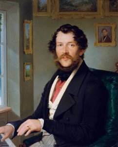Retrato de um cavalheiro em frente ao piano de Friedrich Johann Gottlieb Lieder