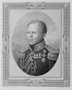 Retrato do Grão-Duque Constantino Pavlovich da Rússia 1779-1831, primeiro quartel do século XIX. de Friedrich John