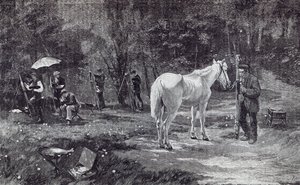 O Modelo do Paciente, de &39;Leisure Hour&39;, 1888 (gravura) de Friedrich Kallmorgen