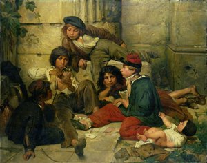 Filhos das ruas de Paris, 1852 de Friedrich Karl Hausmann