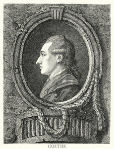 Johann Wolfgang von Goethe, poeta, romancista e dramaturgo alemão (gravura) de Friedrich Kirschner