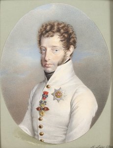 Arquiduque Ludwig Lieder Litho colorido de Friedrich Lieder