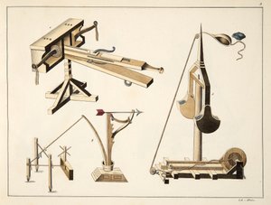 Armas de funda, prato de &39;Uma História do Desenvolvimento e Costumes de Cavalaria&39;, do Dr. Franz Kottenkamp, publicado por Carl Hoffmann, 1842 de Friedrich Martin von Reibisch