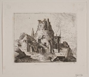ruína com torre de Friedrich Münter