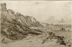 F.Nerly, The Brodtener Ufer perto de Travemünde