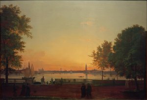 Vista de Veneza a partir dos Giardini Pubblici de Friedrich Nerly