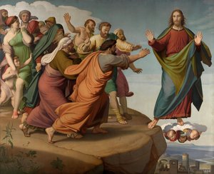 Cristo escapa aos fariseus de Friedrich Overbeck