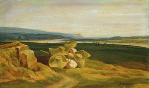 Paisagem com chapéus de sol, 1825