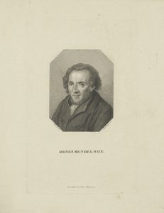 Retrato de Moses Mendelssohn 1729-1786, 1818. de Friedrich Wilhelm Bollinger