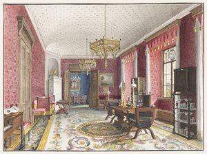 O Quarto Vermelho, Schloss Fischbach, c. 1846