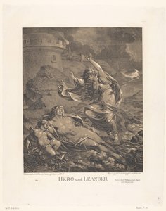 Herói em Leander Hero und Leander (título no objeto) de Friedrich Wilhelm Reuter