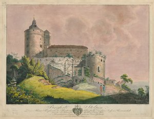 Bergfeste Stolpen, c.1800 (gravura a cores) de Friedrich or Johann-Friedrich Wizani