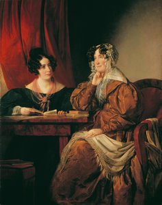 Henriette Baronesa Pereira-Arnstein (1780-1859) com a sua filha Flora (1814-1882) de Friedrich von Amerling