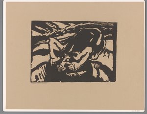 Homem ajoelhado de Frits van den Berghe (signed by artist)