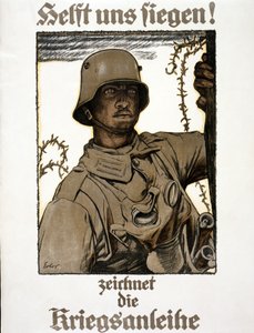 Ajude-nos a vencer! Desenhe o vínculo de guerra, pub. Munique, 1917