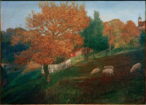 Dias de outono em Worpswede de Fritz Mackensen
