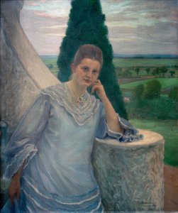 Retrato da Sra. Gocht, Halle/S. de Fritz Mackensen