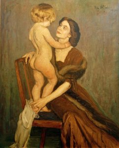 Senhora com criança de Fritz Rhein