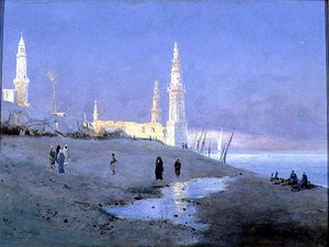 Pôr-do-sol no Nilo de Fritz Staehr-Olsen