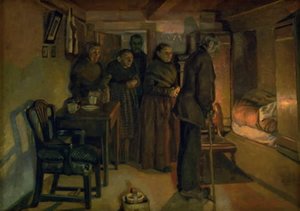 Em um leito de morte de Fritz Syberg