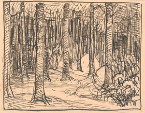 Nas profundezas da floresta, os caminhos se cruzaram... de Fritz Syberg