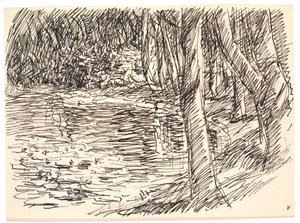 Um lago da floresta de Fritz Syberg