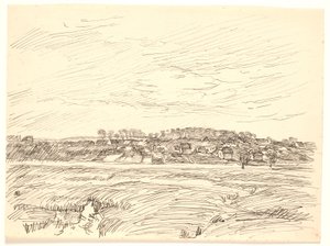 paisagem com vila de Fritz Syberg