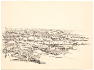 Estudo para uma paisagem de pântano de Fritz Syberg