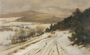 Montanhas Taunus no Inverno, antes de 1900 (óleo sobre tela) de Fritz Wucherer