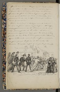 Ilustração retirada de um arquivo privado da Biblioteca Nacional com o título Voyage en Norvège 1856 por Fritz von Dardel de Fritz von Dardel