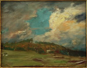 Estudo de paisagem (paisagem com nuvens) de Fritz von Uhde