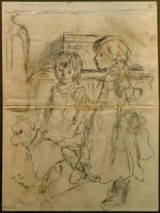 Trabalho preliminar sobre "Kinderstube" de Fritz von Uhde
