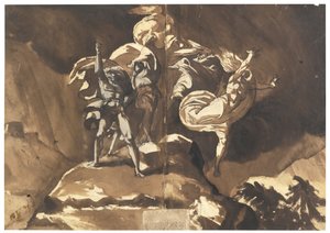 As bruxas flutuando sobre Macbeth e Banquo de Füssli