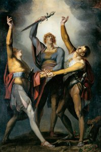 Os três confederados no juramento no Rütli, 1779-1781.