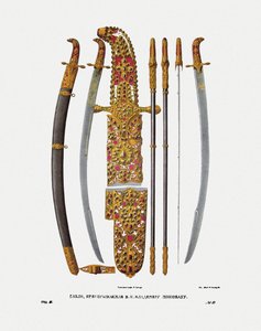 O sabre do Grande Príncipe Vladimir II Monomakh de Kiev, década de 1840