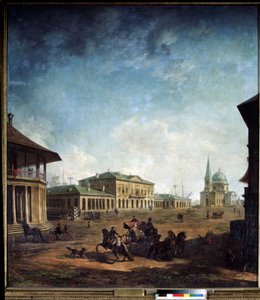 Vue de la ville de Nikolaev (Nikolayev) na Ucrânia (Vista da cidade de Nikolayev). Pintura de Fiodor Yakovlevich Alexeev (1753-1824)