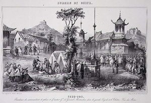 Quartos do General Montauban no Grande Pagode em Tche Fou, de "A Guerra na China de G.C. de Fortavion