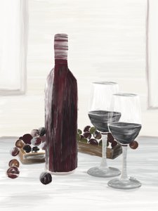 Natureza morta clássica com vinho de GIovanna Gil Alves