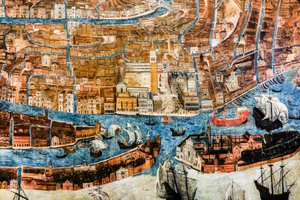 Vista aérea da cidade de Veneza de G. Barzenti