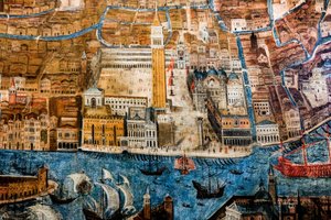 Vista aérea da cidade de Veneza de G. Barzenti