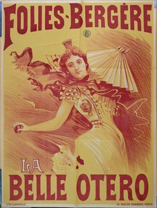 Cartaz de publicidade la Belle Otero no Folies-Bergere, 1894