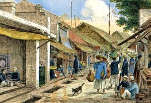 Artesãos numa aldeia anamita, c.1900 (ilustração)